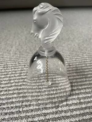 Buy Glass Bell With Frosted Glass Horse Head Handle  • 4£