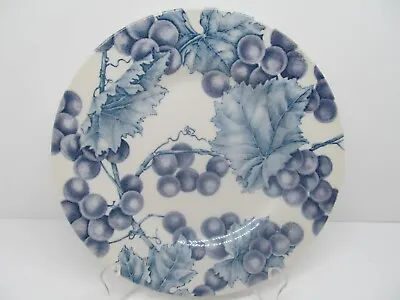 Buy Barratts Fine English Tableware 8 3/8  Blue And White Grapes & Vines Salad Plate • 18.89£