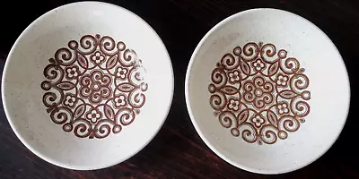 Buy Biltons Tableware Staffordshire White Brown Speckle Celtic Rose 6¾ Inch Bowls X2 • 11.99£