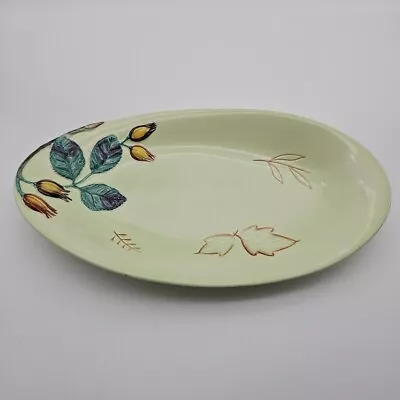 Buy Carltonware Green Oval Dish-floral Design Australian Design Rare Shape Size • 19.99£