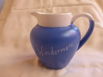 Buy Devonmoor Pottery White And Blue Earthenware Milk Jug Vase 12cm 'Windermere' • 4£