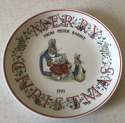 Buy Beatrix Potter Nursery Ware Wedgwood 1991 Christmas Plate • 8.99£