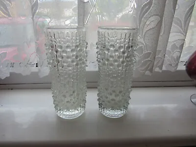 Buy 2 X Vintage Czech Sklo Union 'Candle Wax' Art Glass Vases Frantisek Peceny • 30£
