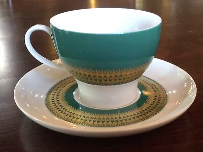 Buy Thomas Tea Cup (99) & Saucer (14.5cm) Germany Green, White & Gold Design • 5£