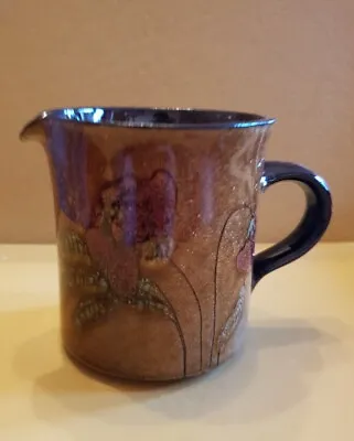 Buy Vintage ‘The Guernsey Pottery’ Small Brown Flower Creamer Handmade • 5£