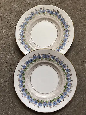 Buy VTG Made In England PLANT  TUSCAN  White/Forget Me Not Floral Side Plates 2 • 2.50£