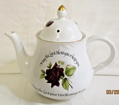 Buy  Teapot England Purple Roses Design Arthur Wood & Son Staffordshire #6549 EUC • 20.86£