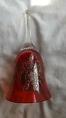 Buy Red Glass Bell, With Clear Twisted Handle • 4£