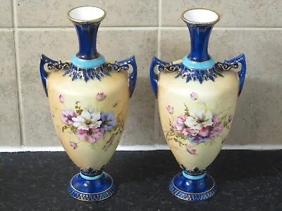 Buy Beautiful  Antique Pair Of Royal Worcester Floral Gilt  Vases   Date  Code 1895 • 250£