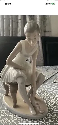 Buy Vintage Large Nao/lladro Ballerina/dancer - Seated (mint Condition) Rare. • 35£