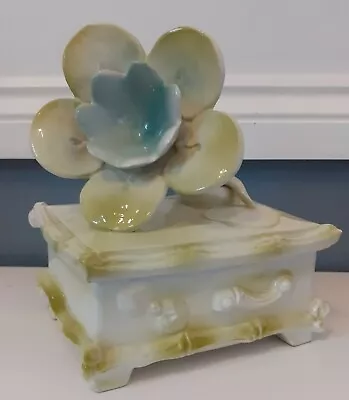 Buy Italian Ceramic Trinket Box, Daffodil Design, 1980s • 8£