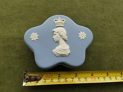 Buy Rare Wedgwood Blue Jasper Ware 1953 Queen Elizabeth Ii Coronation Trinket Box • 20£