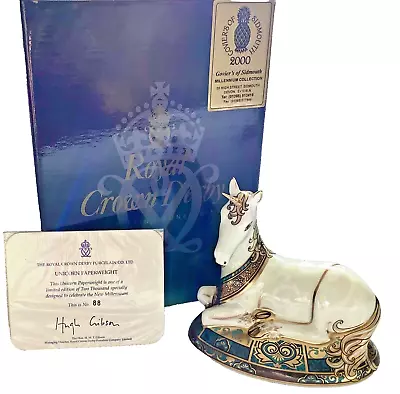 Buy Royal Crown Derby Unicorn Paperweight - Goviers Limited Edition 88/2000 - '1st' • 225£