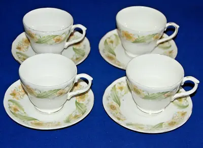 Buy Duchess Set 4 Greensleeves Tea Cups And Saucers. 1960s, • 9.99£