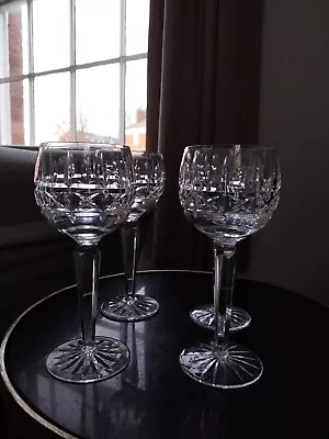 Buy 4 X Waterford KYLEMORE Crystal Hock Wine Glasses 7 1/2   Balloon Shape BEAUTIFUL • 60£