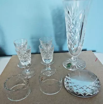 Buy Collection Of Assorted Crystal Glassware Including  Waterford Crystal Vase • 9.99£