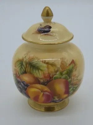Buy Vintage Aynsley Fine Bone China Orchard Gold Small Jar 12cm Tall • 15£