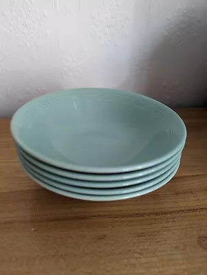 Buy 5 X WOODS WARE BERYL Green Cereal Bowls Utility 1940s • 12.99£