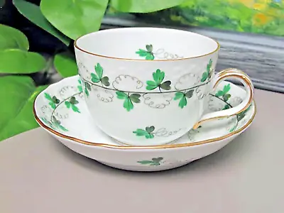 Buy Herend PARSIL GREEN Demitasse Cup And Saucer Set ~ Hand Painted ~ Vintage • 35.07£