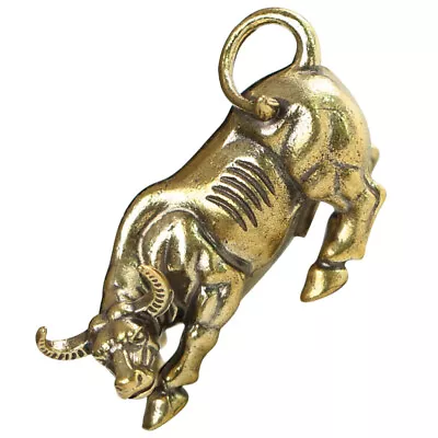 Buy Vintage Brass Bull Figurine Decoration Golden Calf Statue • 12.29£