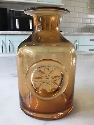 Buy Dartington Art Glass Gold Bottle Vase - Daisy - Handmade 13 Cm Tall • 15£