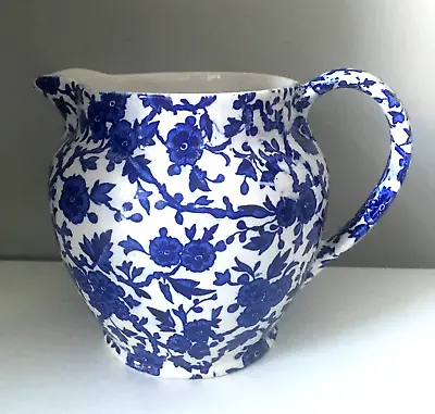 Buy Vintage Burleigh Pottery Blue & White   Arden   Large Dutch Jug 2 Pints • 44.95£
