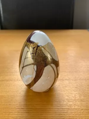 Buy Isle Of Wight  Glass Paperweight  Hand Made England Egg Shaped • 25£