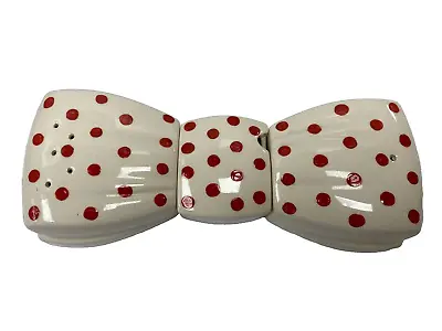 Buy Carlton Ware Salt & Pepper Cruet Set Bow Tie Red Polka Dot A43 • 5.95£
