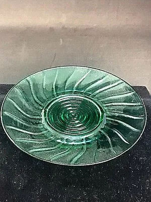 Buy Vintage Ultramarine Swirl Depression Glass “petal Swirl  Saucer, Original • 4.76£