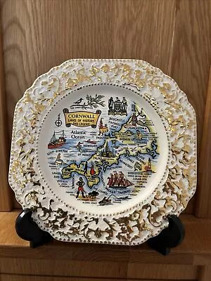 Buy Lord Nelson Pottery England Plate History Map Of Cornwall • 5.99£