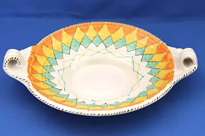 Buy Vintage Burleigh Ware Art Deco Geometric Pattern Large 2 Handled Bowl • 19.99£