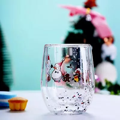 Buy Cute Christmas Tree Mug Glassware Tumblers 300ml Heavy Clear Drinking Cups • 6.56£