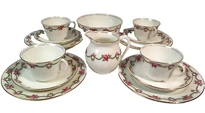 Buy Vintage Aynsley China 14 Piece Tea Set,Garlanded Pink Roses Pattern. VGC. • 24.99£