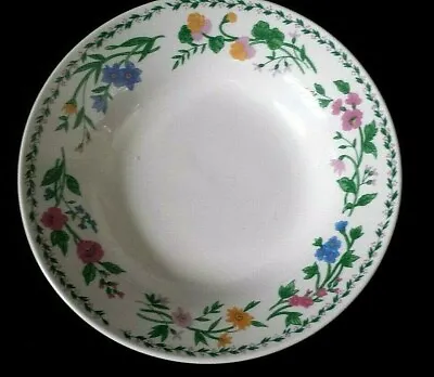 Buy Royal Norfolk Blue Pink Yellow Flowers Pattern 8 Inch Rimmed Bowl X1 (8 Ava • 8.50£