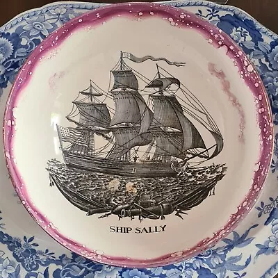 Buy Sunderland Pink Lustre Large Bowl Ship Sally American United States -Lovely! • 72£