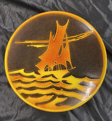 Buy POOLE POTTERY AEGEAN 5 GALLEON BOAT DESIGN 35cm CHARGER DISH PLATE PLAQUE • 85£