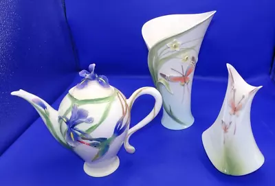 Buy Franz FZ00132 New Coffee Pot Collection Papillion Butterfly Vase FZ0121 + Other • 150£