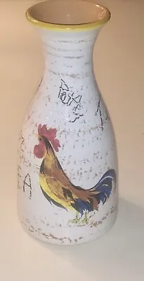 Buy Ceramiche Alfa Rooster Vase Tuscany Italy Hand Painted Pottery 9.75” X 5 Signed • 57.49£