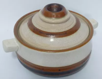 Buy Denby England Stoneware Potters Wheel Lidded Soup Bowl Vintage 70's • 11.99£