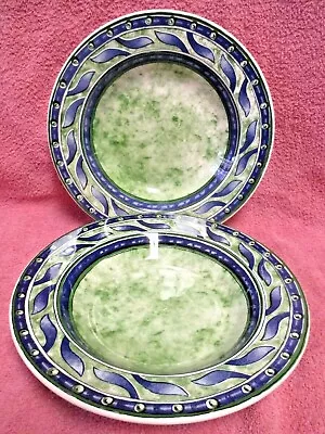 Buy Pier 1 Ceramica Versailles Quadrifoglio Soup Bowls 8 3/4  Rimmed Italy Exc Set 2 • 12.39£