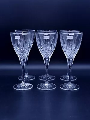 Buy Royal Doulton Crystal 'Earlswood' Wine Goblets-Set Of 6-All With Labels And Box • 89.90£