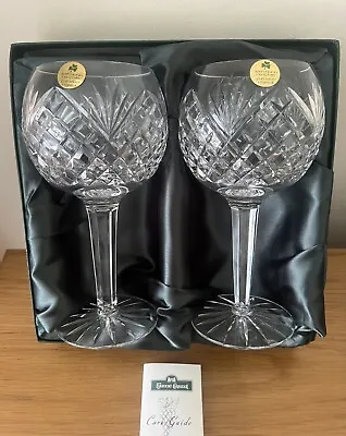Buy NEW 2 X Tyrone Crystal Balloon Wine Gin Glasses In Box • 60£