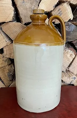 Buy Large Antique Stoneware Flagon Jug With Screw Lid Intact • 17.99£