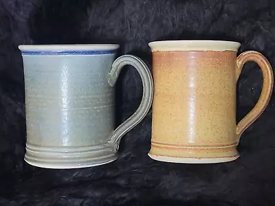 Buy MARTIN HOMER Studio Pottery Coloured Stoneware Tankard Style Mug X 2 • 20£