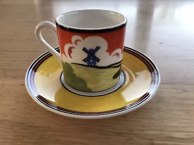 Buy Clarice Cliff / Wedgwood Limited Edition Cup And Saucer Windmill Cafe Chic • 10£