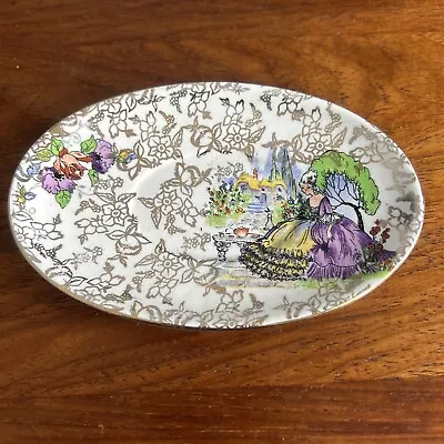 Buy Vintage Lord Nelson Ware 'Pompadour' Crinoline Lady Trinket Dish Overstamped • 11.38£