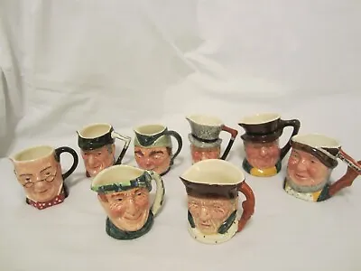 Buy 8  Vintage Miniature Character Toby Jugs, Sandland Ware Excellent Condition • 25£