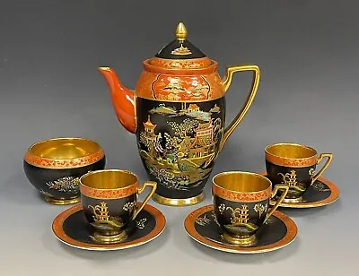 Buy Stunning Art Deco Carlton Ware Mikado Chinoiserie Porcelain Coffee Set • 195£