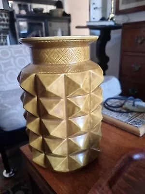 Buy Vintage Large Price Kensington Mustard Yellow Pineapple Vase – Great Shape! – • 27.50£