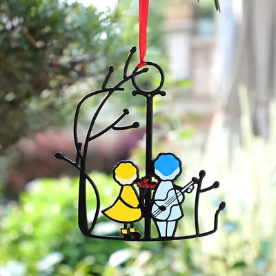 Buy Couples Stained Glass Window Hangings With Chain - Home Décor • 10.98£